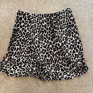 Reformation leopard mini skirt